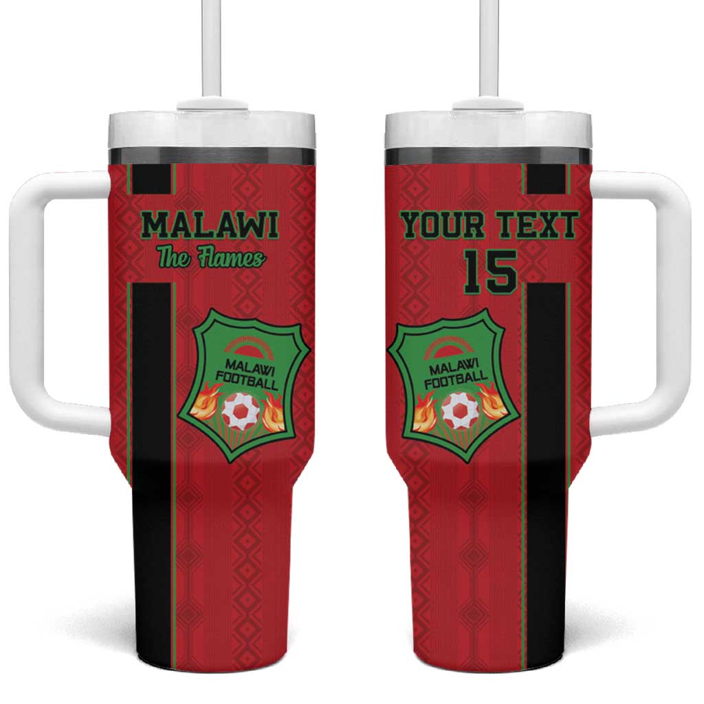 Custom Afro Malawi Football Tumbler With Handle Go Champions - African Pattern LT15