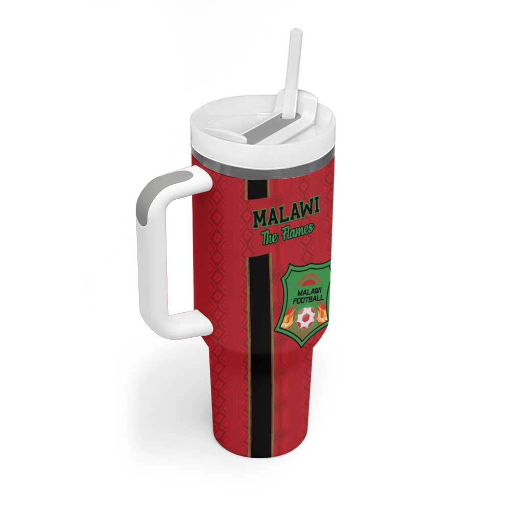 Custom Afro Malawi Football Tumbler With Handle Go Champions - African Pattern LT15