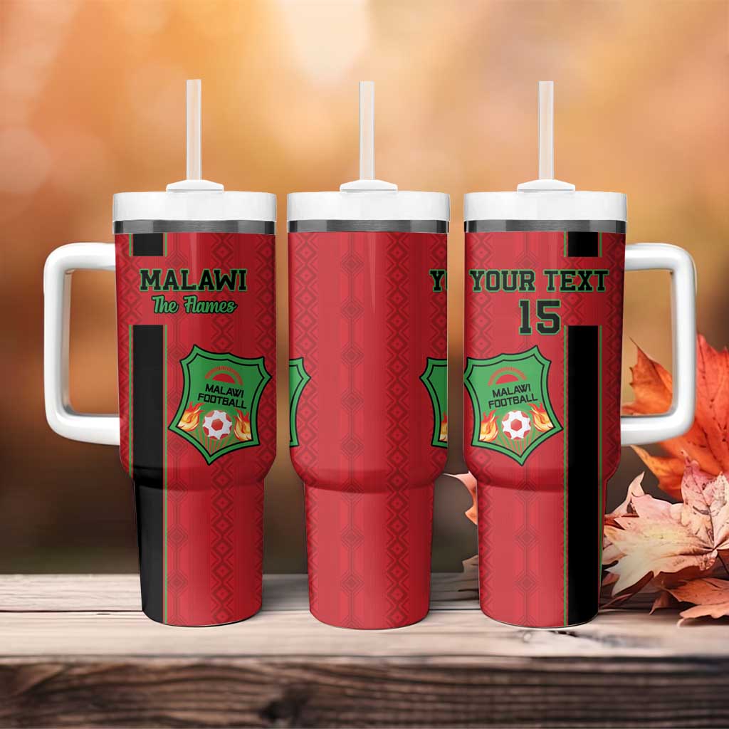 Custom Afro Malawi Football Tumbler With Handle Go Champions - African Pattern LT15