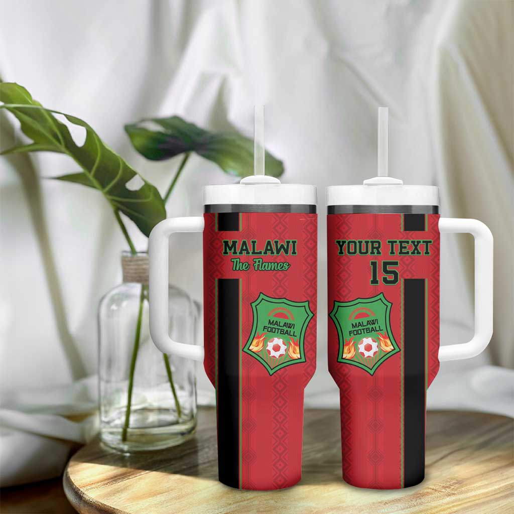 Custom Afro Malawi Football Tumbler With Handle Go Champions - African Pattern LT15