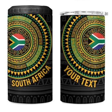 Personalised South Africa African Tribal Pattern 4 in 1 Can Cooler Tumbler Chest Arm Tattoo LT15