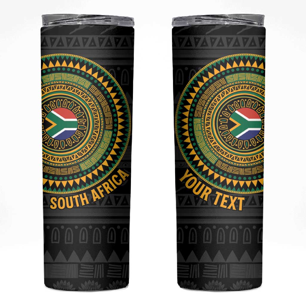 Personalised South Africa African Tribal Pattern Skinny Tumbler Chest Arm Tattoo LT15