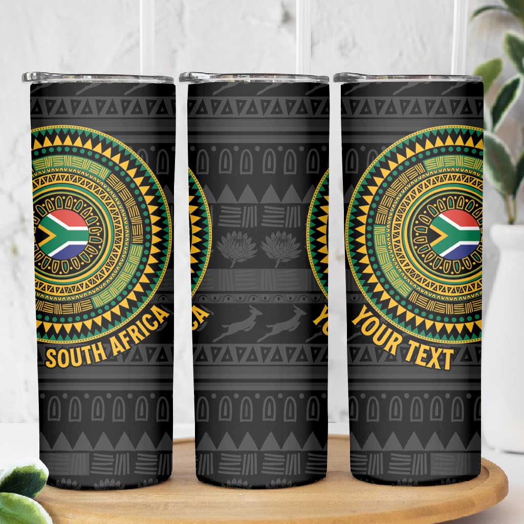 Personalised South Africa African Tribal Pattern Skinny Tumbler Chest Arm Tattoo LT15