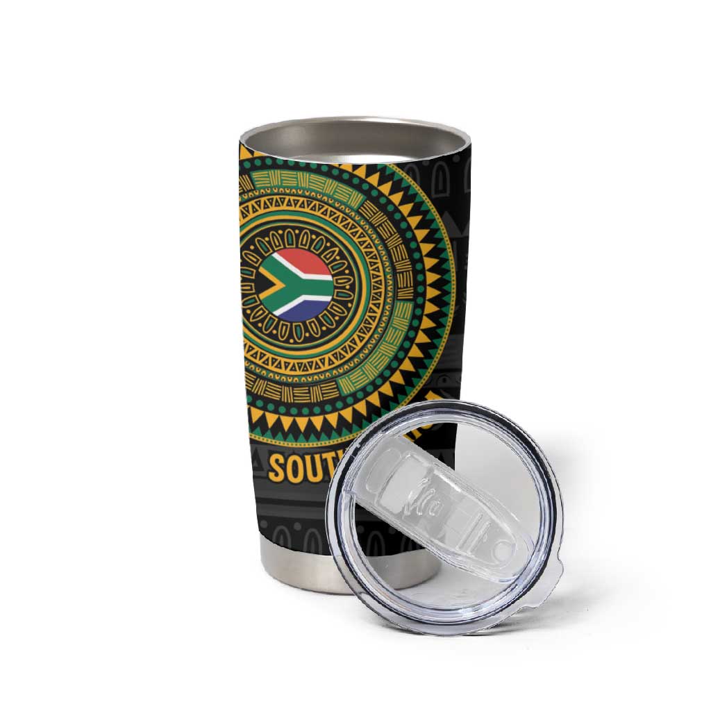 Personalised South Africa African Tribal Pattern Tumbler Cup Chest Arm Tattoo LT15