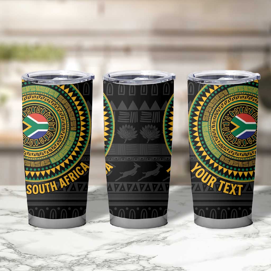 Personalised South Africa African Tribal Pattern Tumbler Cup Chest Arm Tattoo LT15