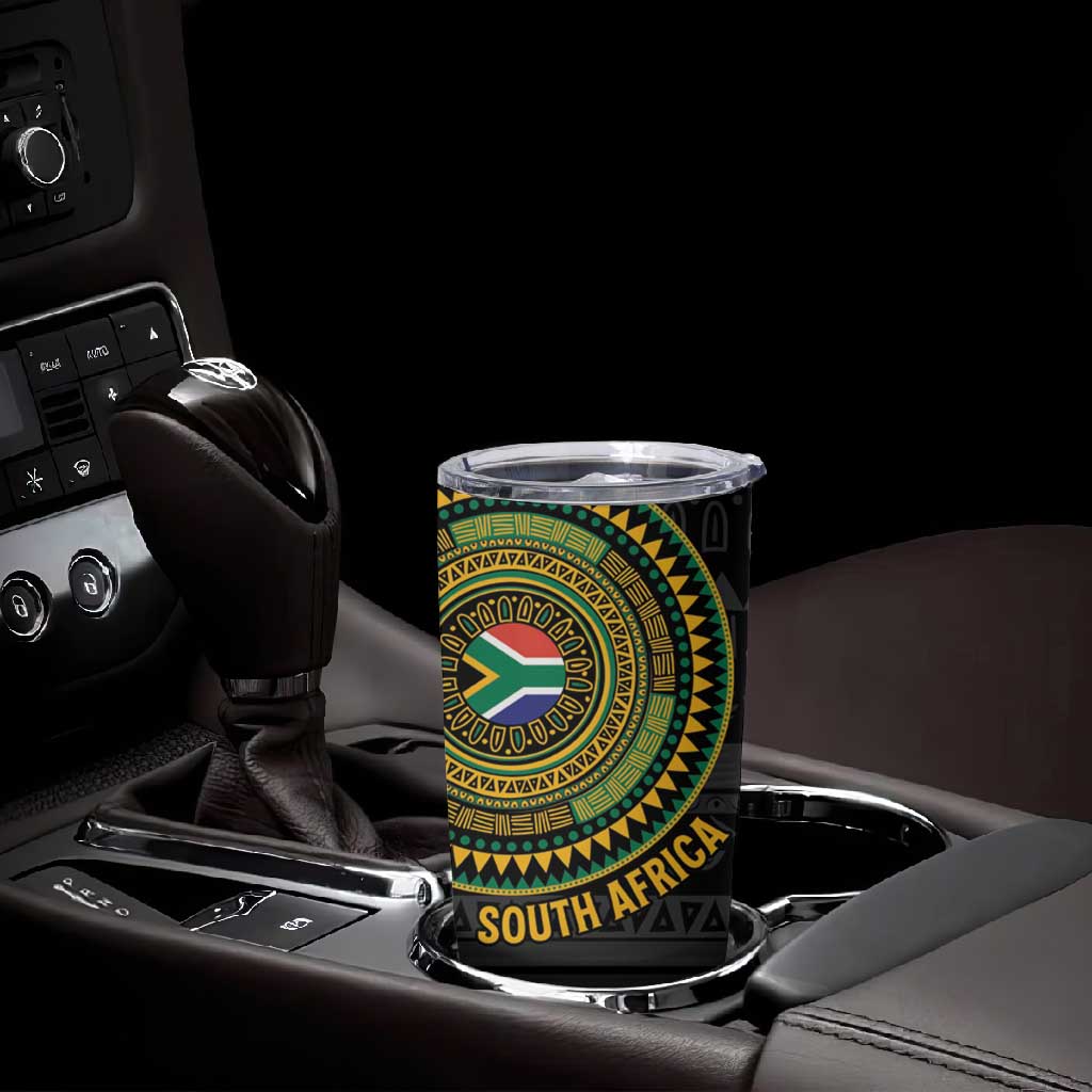 Personalised South Africa African Tribal Pattern Tumbler Cup Chest Arm Tattoo LT15