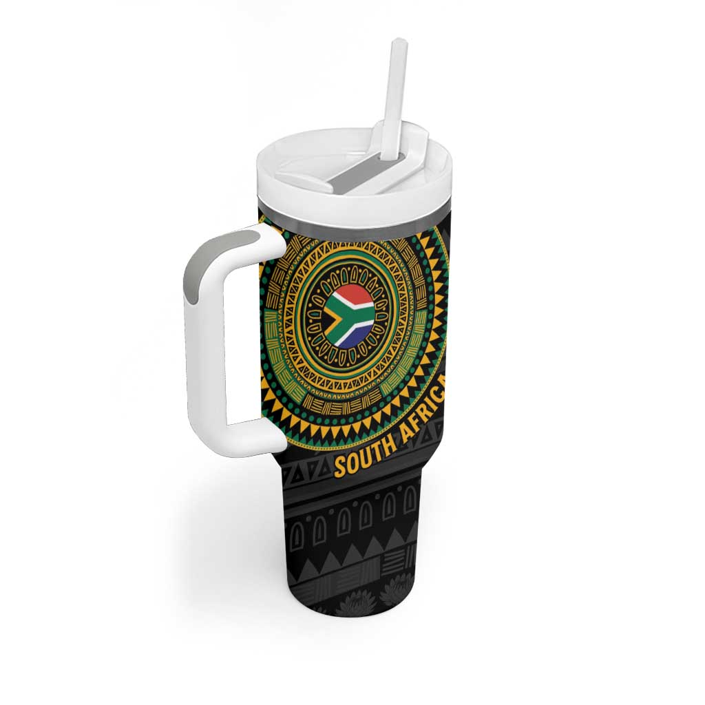 Personalised South Africa African Tribal Pattern Tumbler With Handle Chest Arm Tattoo LT15