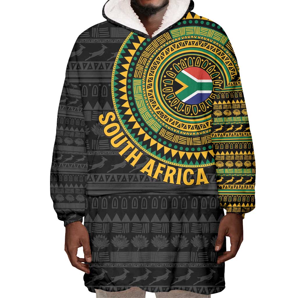 Personalised South Africa African Tribal Pattern Wearable Blanket Hoodie Chest Arm Tattoo LT15
