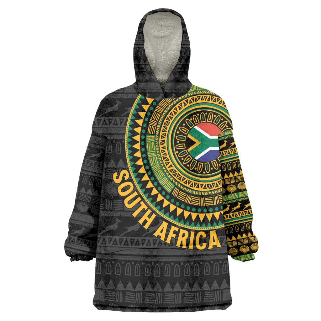 Personalised South Africa African Tribal Pattern Wearable Blanket Hoodie Chest Arm Tattoo LT15