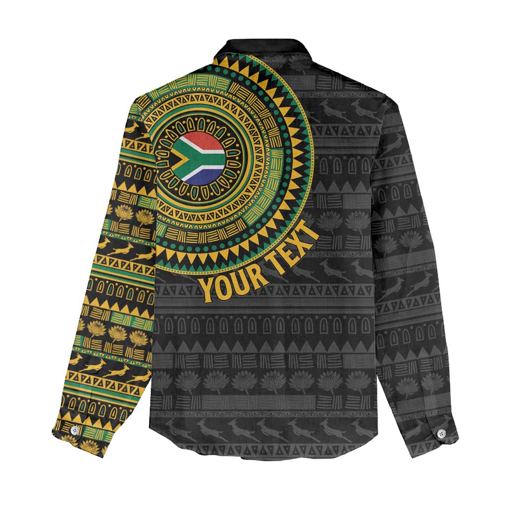 Personalised South Africa African Tribal Pattern Women Casual Shirt Chest Arm Tattoo LT15