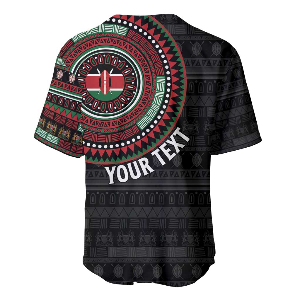 Personalised Kenya African Tribal Pattern Baseball Jersey Chest Arm Tattoo LT15