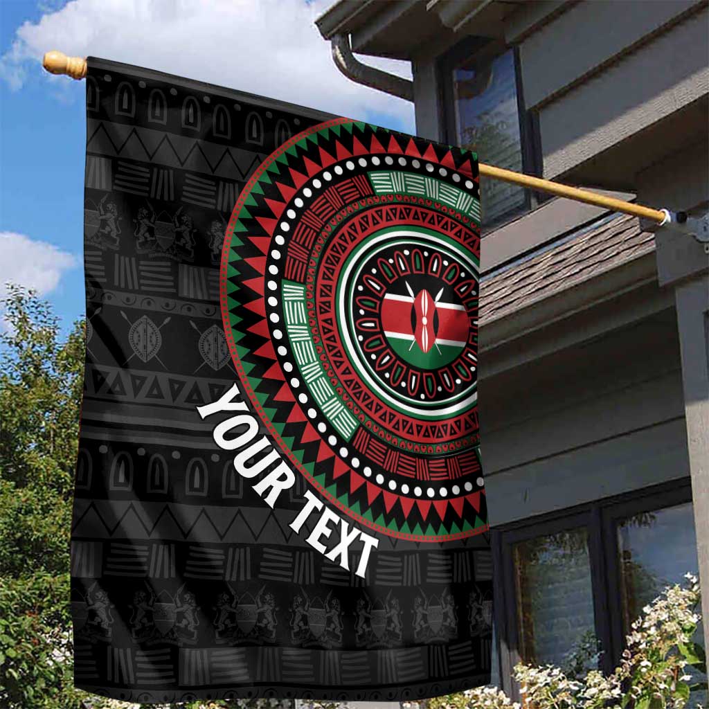 Personalised Kenya African Tribal Pattern Garden Flag Chest Arm Tattoo LT15