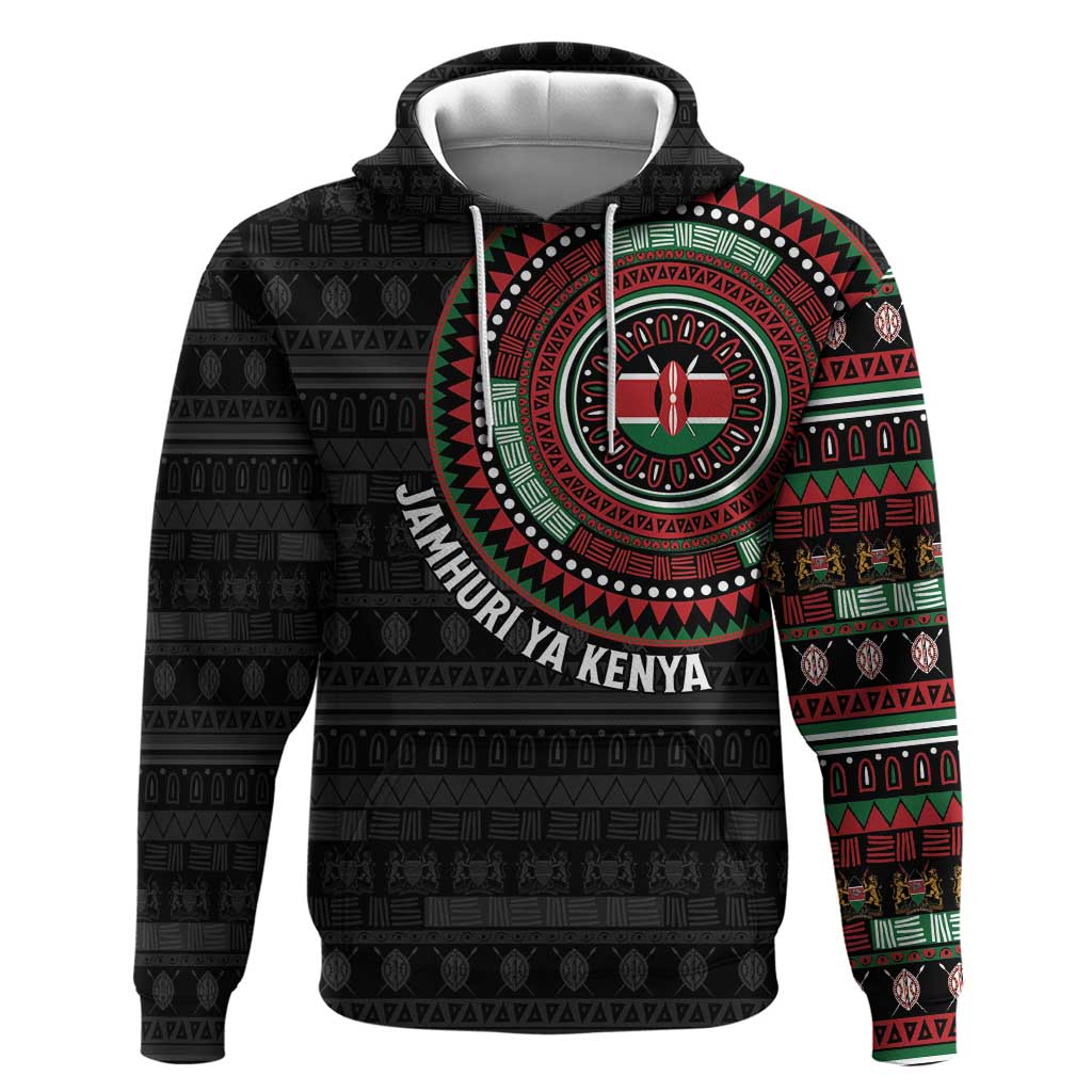 Personalised Kenya Hoodie African Tribal Pattern LT15