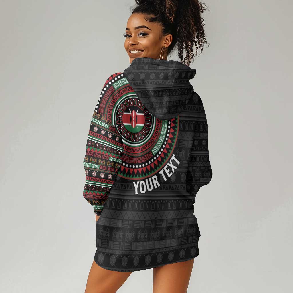 Personalised Kenya African Tribal Pattern Hoodie Dress Chest Arm Tattoo LT15