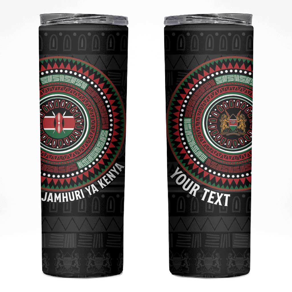 Personalised Kenya African Tribal Pattern Skinny Tumbler Chest Arm Tattoo LT15
