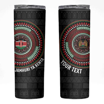Personalised Kenya African Tribal Pattern Skinny Tumbler Chest Arm Tattoo LT15