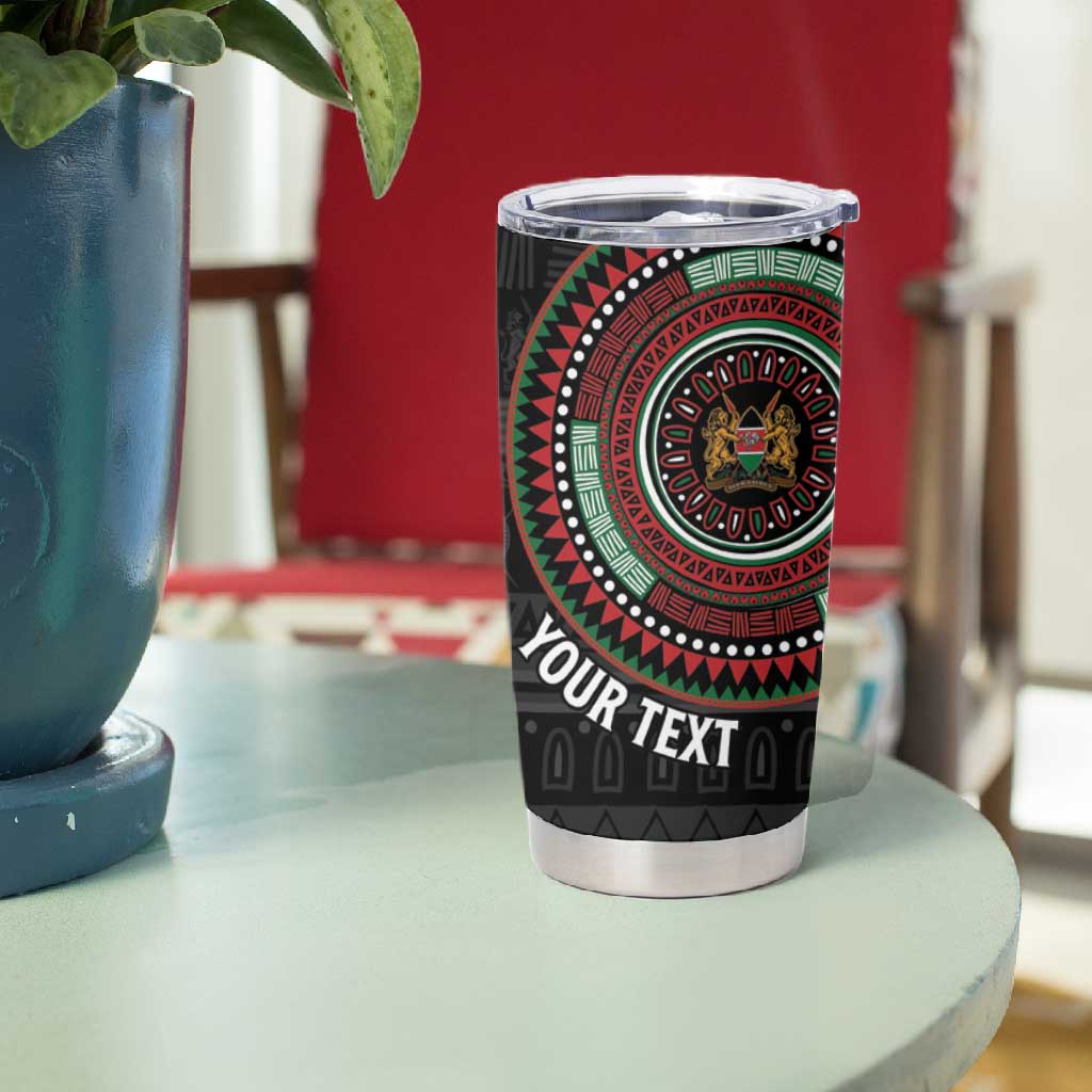 Personalised Kenya African Tribal Pattern Tumbler Cup Chest Arm Tattoo LT15