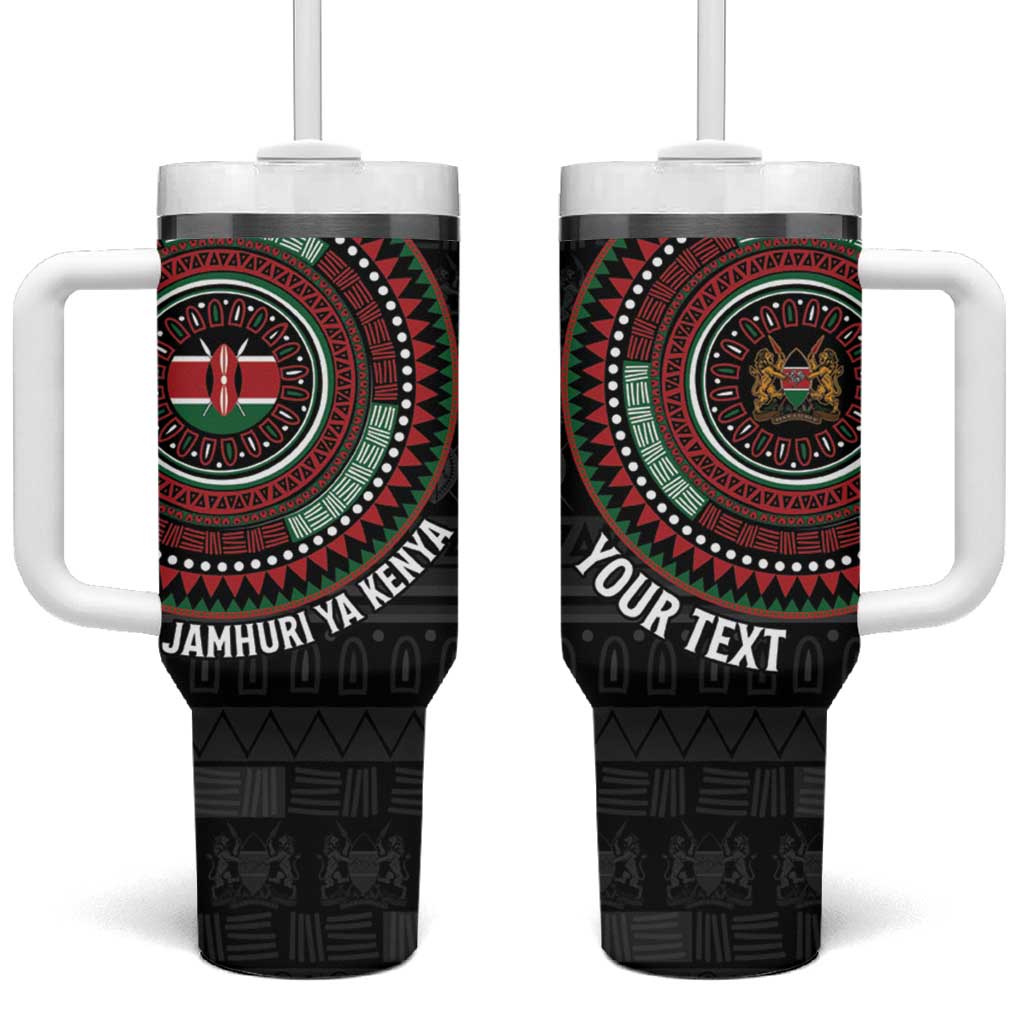 Personalised Kenya African Tribal Pattern Tumbler With Handle Chest Arm Tattoo LT15