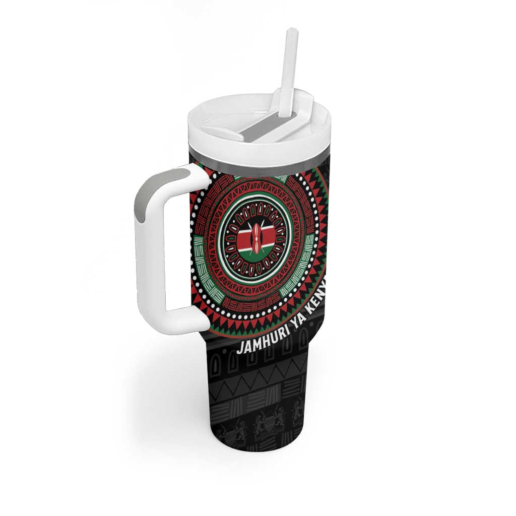 Personalised Kenya African Tribal Pattern Tumbler With Handle Chest Arm Tattoo LT15