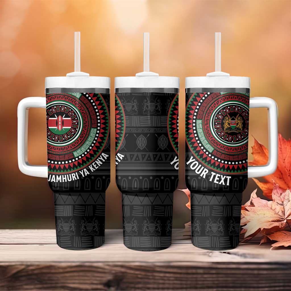 Personalised Kenya African Tribal Pattern Tumbler With Handle Chest Arm Tattoo LT15