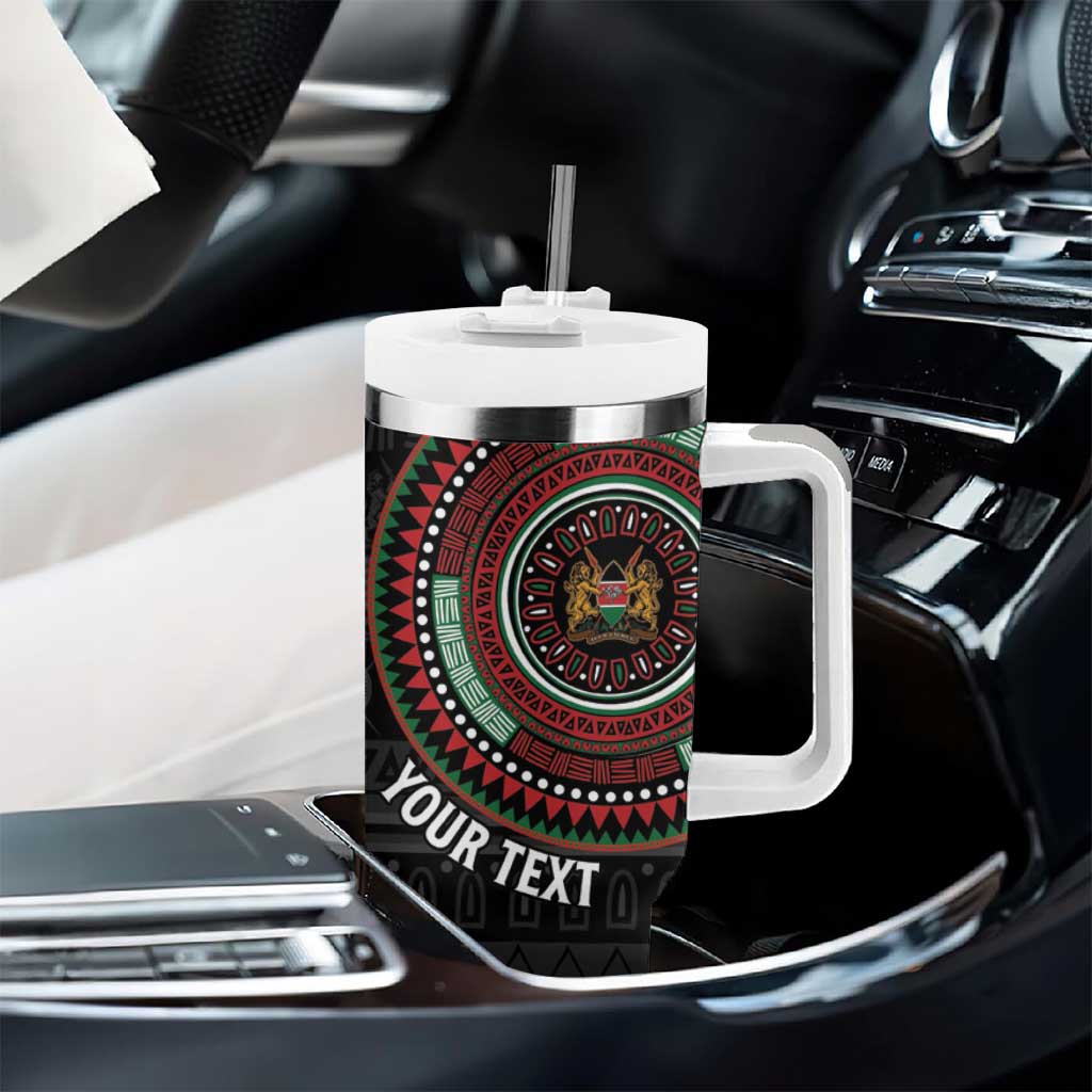 Personalised Kenya African Tribal Pattern Tumbler With Handle Chest Arm Tattoo LT15