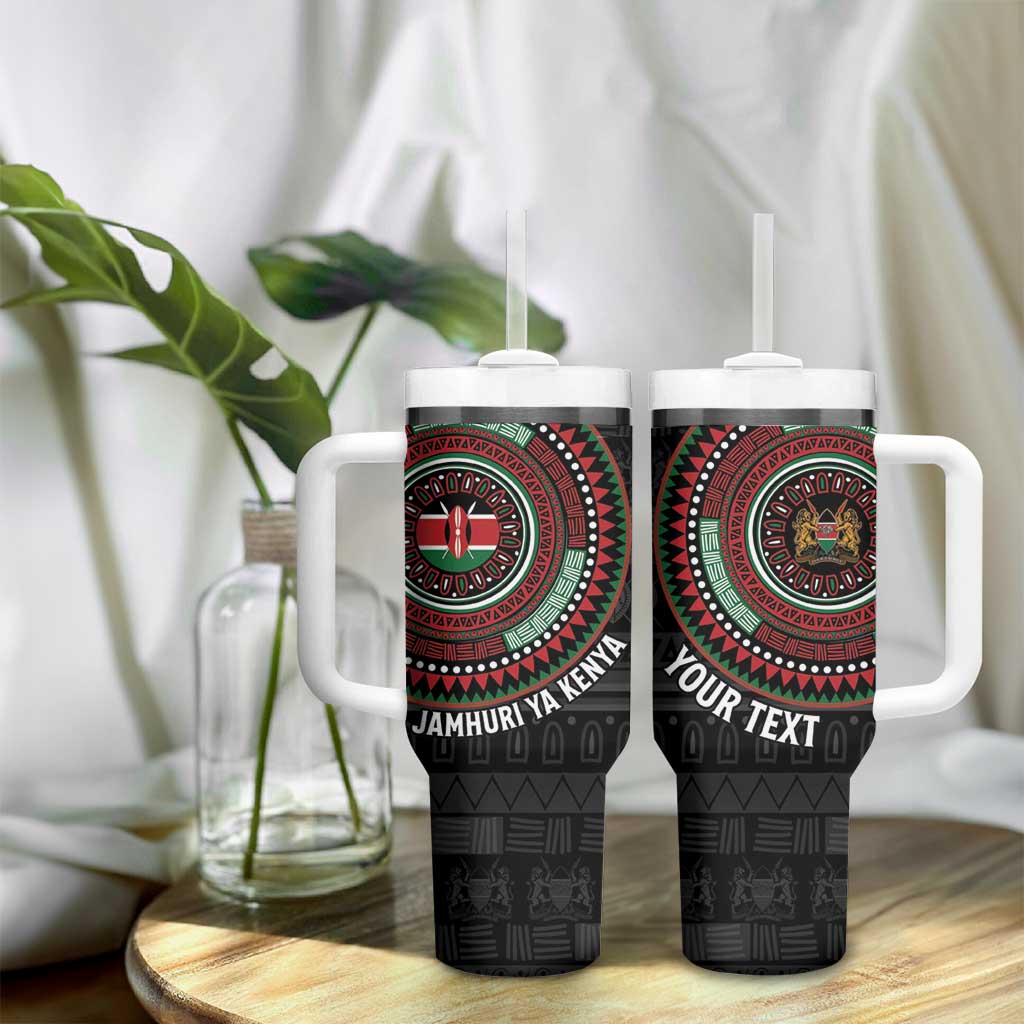Personalised Kenya African Tribal Pattern Tumbler With Handle Chest Arm Tattoo LT15