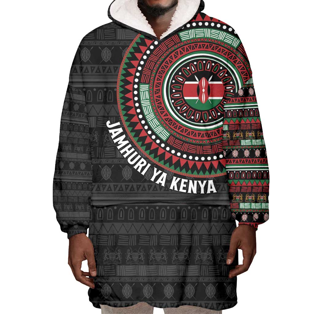 Personalised Kenya African Tribal Pattern Wearable Blanket Hoodie Chest Arm Tattoo LT15