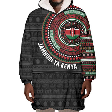 Personalised Kenya African Tribal Pattern Wearable Blanket Hoodie Chest Arm Tattoo LT15
