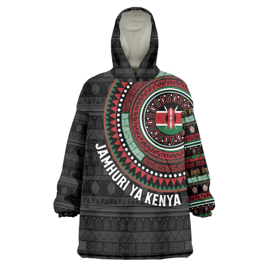 Personalised Kenya African Tribal Pattern Wearable Blanket Hoodie Chest Arm Tattoo LT15