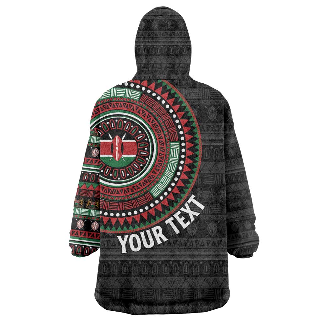 Personalised Kenya African Tribal Pattern Wearable Blanket Hoodie Chest Arm Tattoo LT15