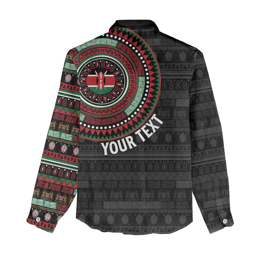 Personalised Kenya African Tribal Pattern Women Casual Shirt Chest Arm Tattoo LT15