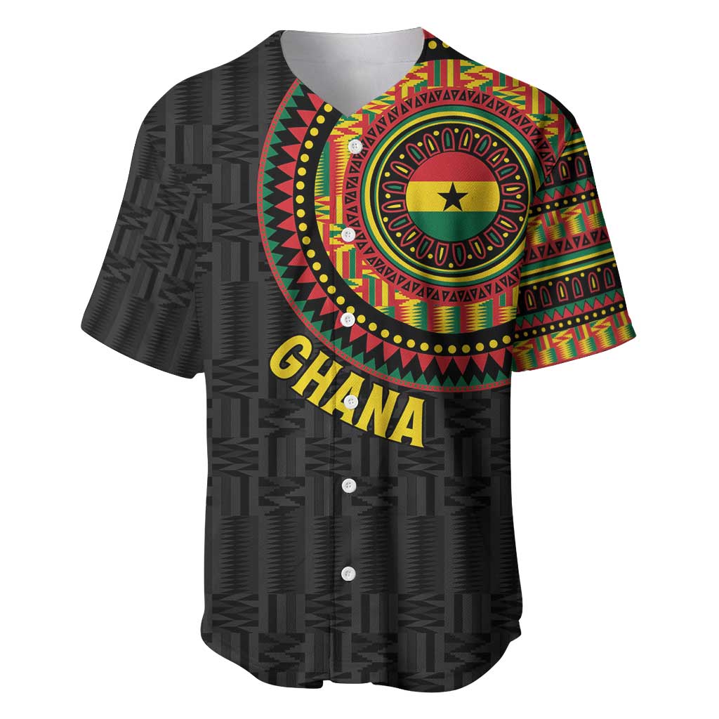 Personalised Ghana African Tribal Mix Kente Patterns Baseball Jersey Chest Arm Tattoo LT15
