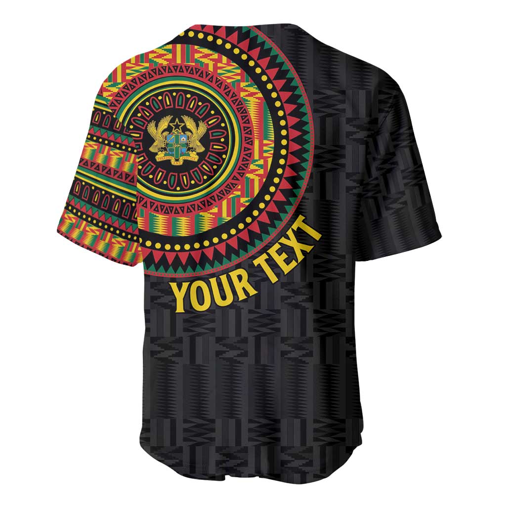Personalised Ghana African Tribal Mix Kente Patterns Baseball Jersey Chest Arm Tattoo LT15