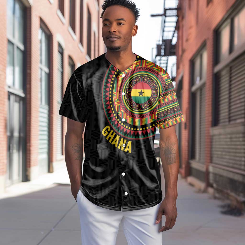 Personalised Ghana African Tribal Mix Kente Patterns Baseball Jersey Chest Arm Tattoo LT15