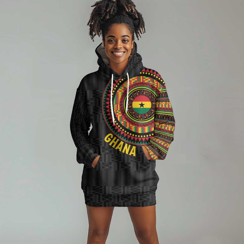 Personalised Ghana African Tribal Mix Kente Patterns Hoodie Dress Chest Arm Tattoo LT15