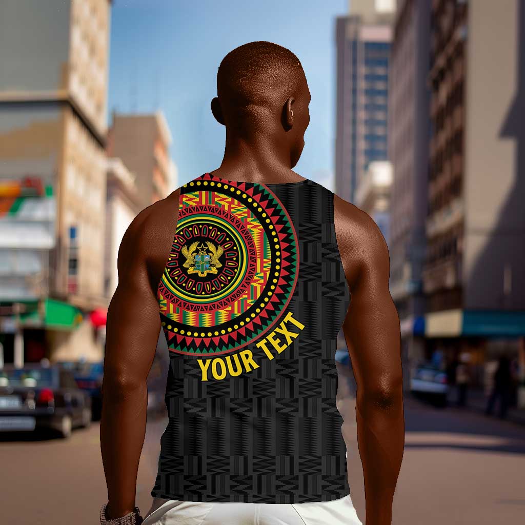 Personalised Ghana African Tribal Mix Kente Patterns Men Tank Top Chest Arm Tattoo LT15