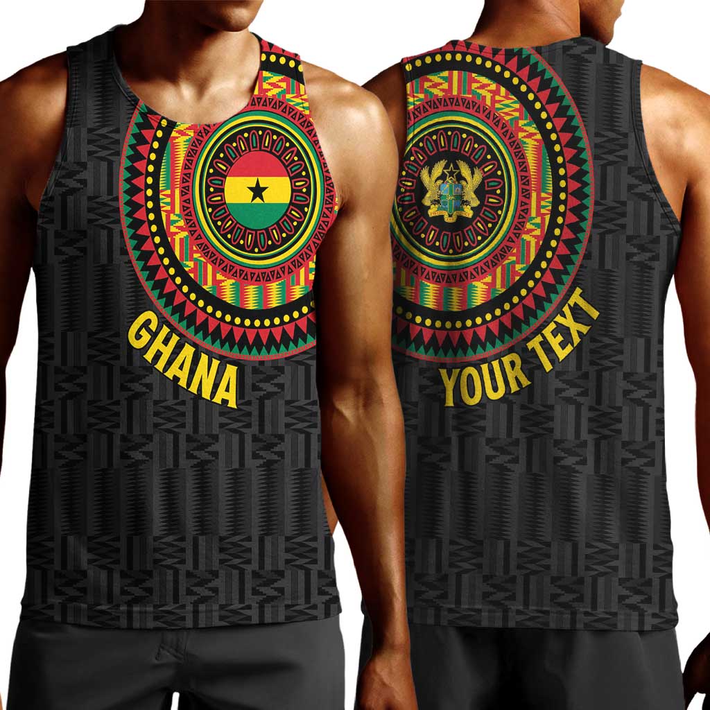 Personalised Ghana African Tribal Mix Kente Patterns Men Tank Top Chest Arm Tattoo LT15