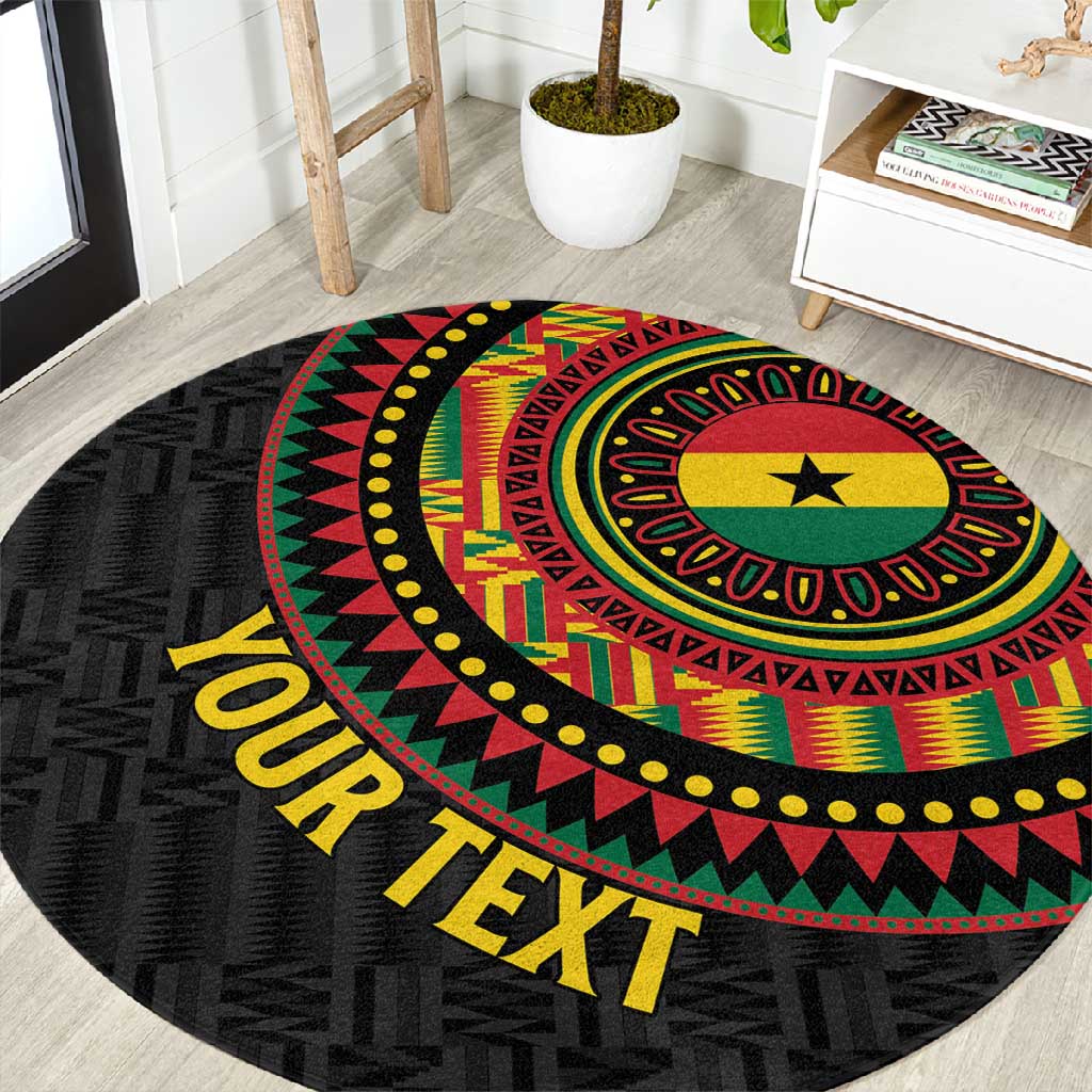 Personalised Ghana African Tribal Mix Kente Patterns Round Carpet Chest Arm Tattoo LT15