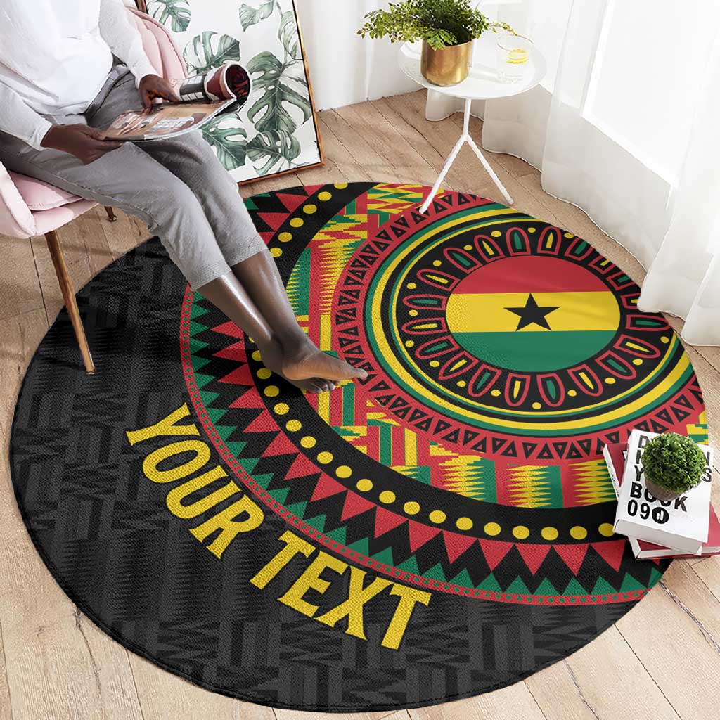 Personalised Ghana African Tribal Mix Kente Patterns Round Carpet Chest Arm Tattoo LT15
