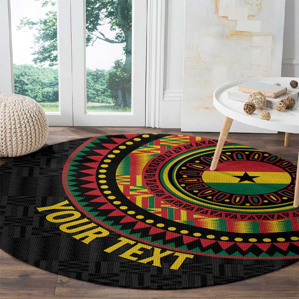 Personalised Ghana African Tribal Mix Kente Patterns Round Carpet Chest Arm Tattoo LT15