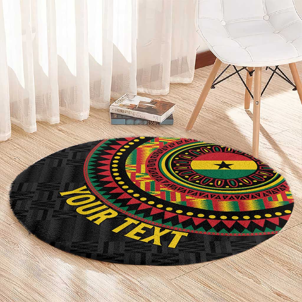 Personalised Ghana African Tribal Mix Kente Patterns Round Carpet Chest Arm Tattoo LT15