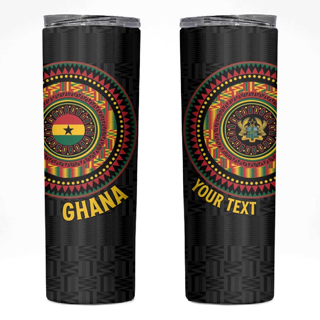 Personalised Ghana African Tribal Mix Kente Patterns Skinny Tumbler Chest Arm Tattoo LT15