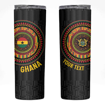 Personalised Ghana African Tribal Mix Kente Patterns Skinny Tumbler Chest Arm Tattoo LT15