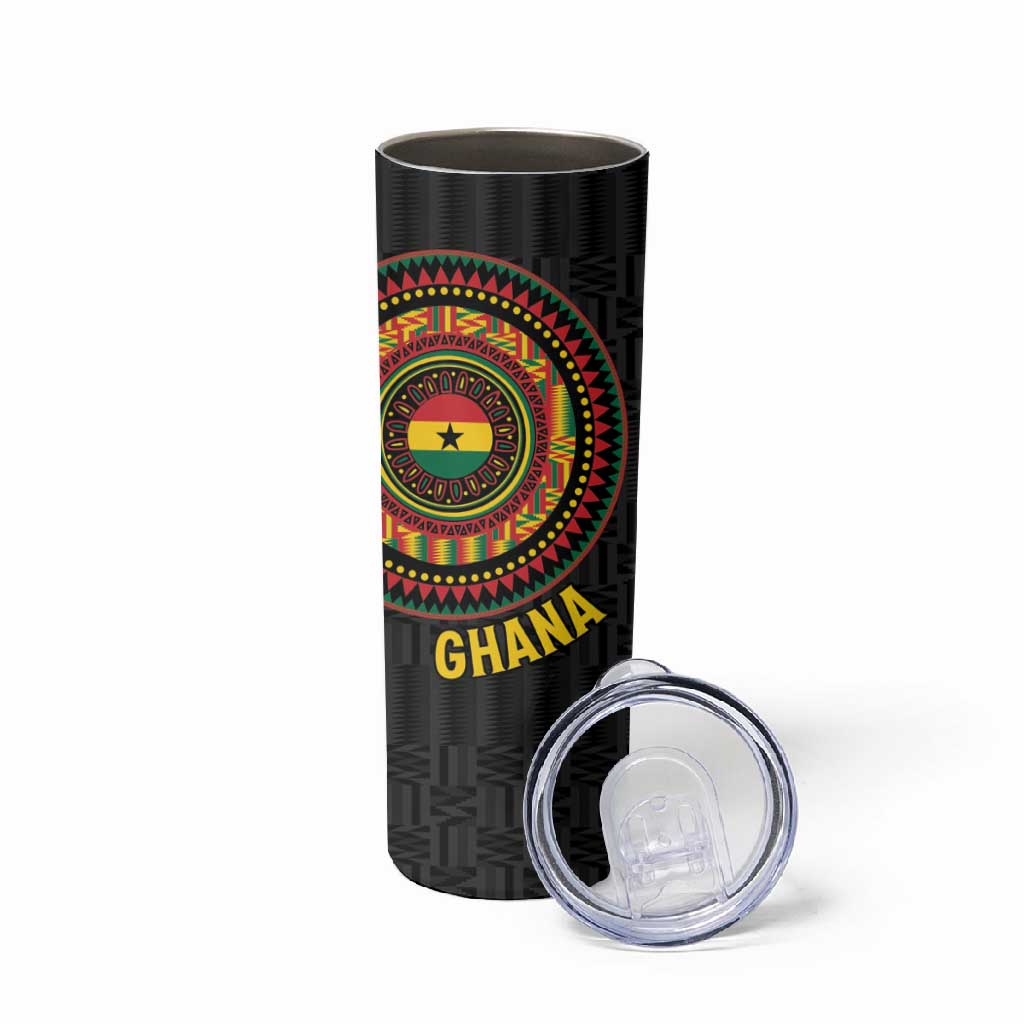 Personalised Ghana African Tribal Mix Kente Patterns Skinny Tumbler Chest Arm Tattoo LT15