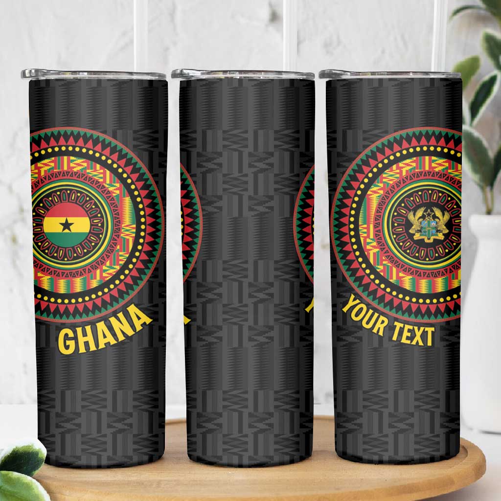 Personalised Ghana African Tribal Mix Kente Patterns Skinny Tumbler Chest Arm Tattoo LT15