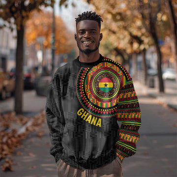 Personalised Ghana African Tribal Mix Kente Patterns Sweatshirt Chest Arm Tattoo LT15