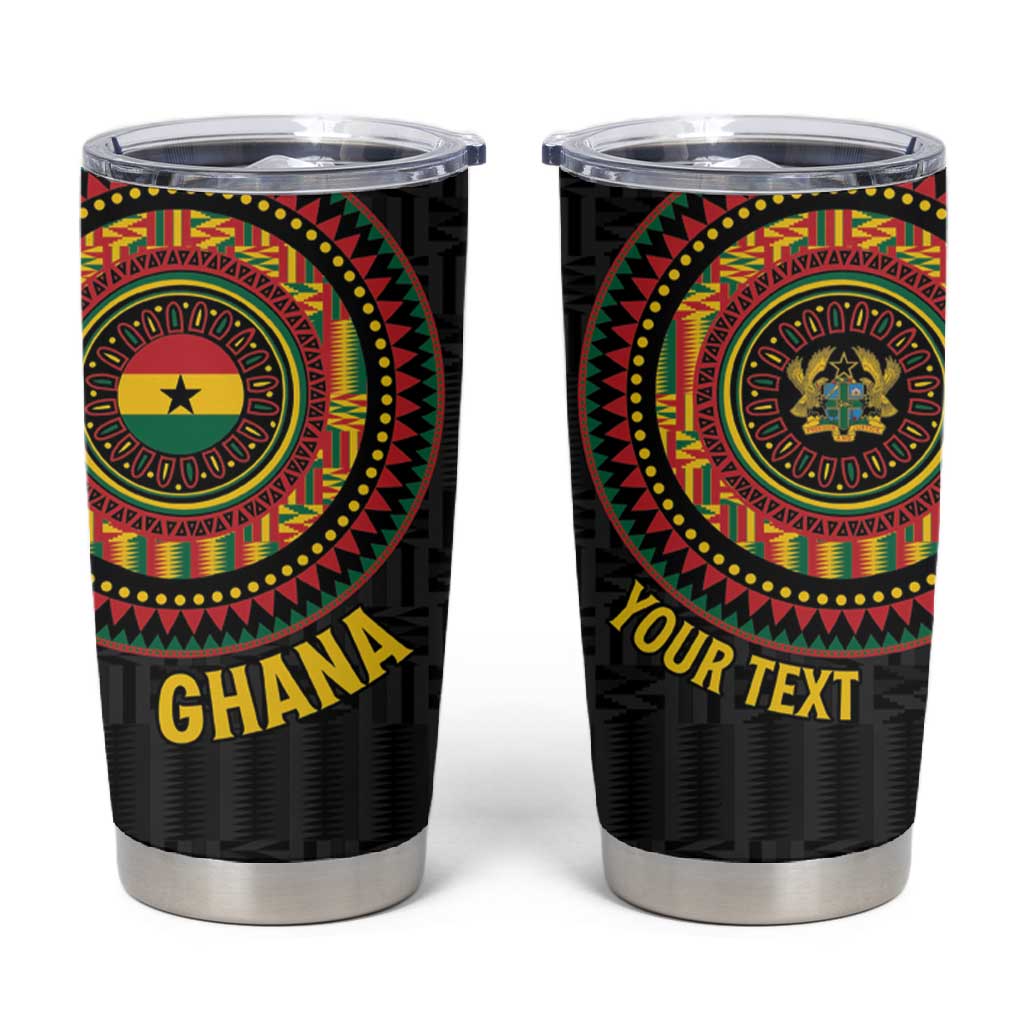 Personalised Ghana African Tribal Mix Kente Patterns Tumbler Cup Chest Arm Tattoo LT15