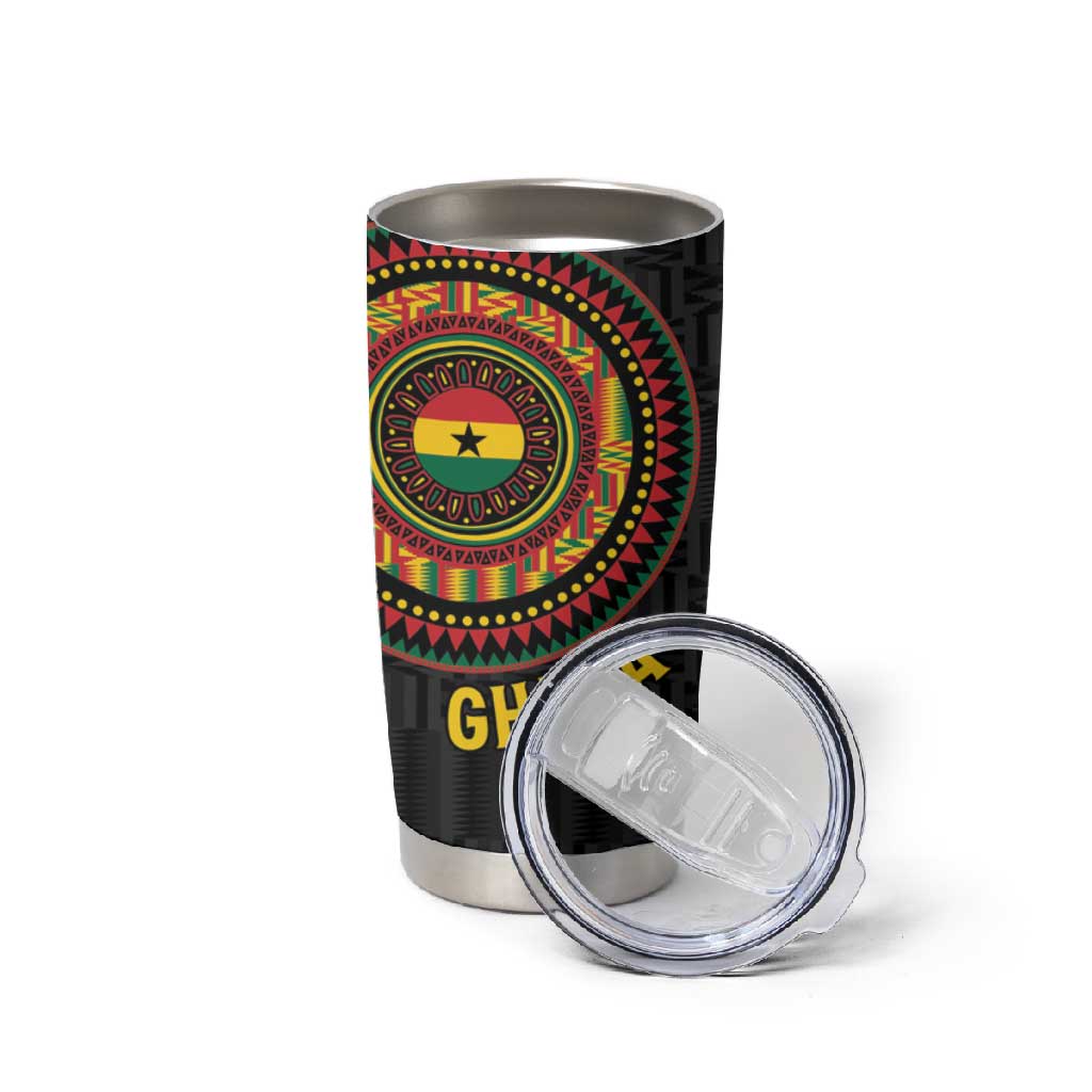 Personalised Ghana African Tribal Mix Kente Patterns Tumbler Cup Chest Arm Tattoo LT15