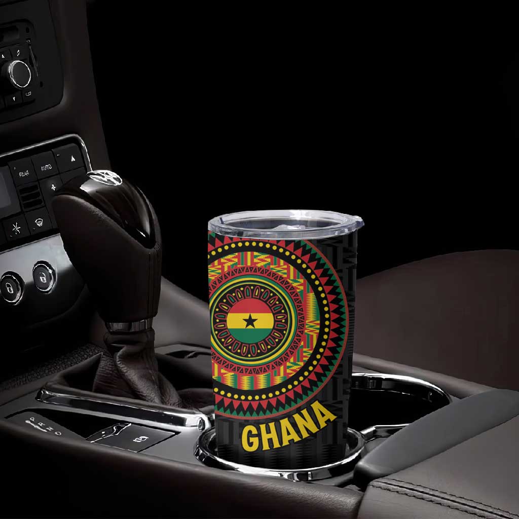 Personalised Ghana African Tribal Mix Kente Patterns Tumbler Cup Chest Arm Tattoo LT15