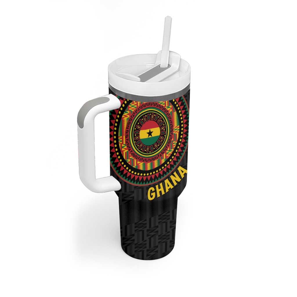 Personalised Ghana African Tribal Mix Kente Patterns Tumbler With Handle Chest Arm Tattoo LT15